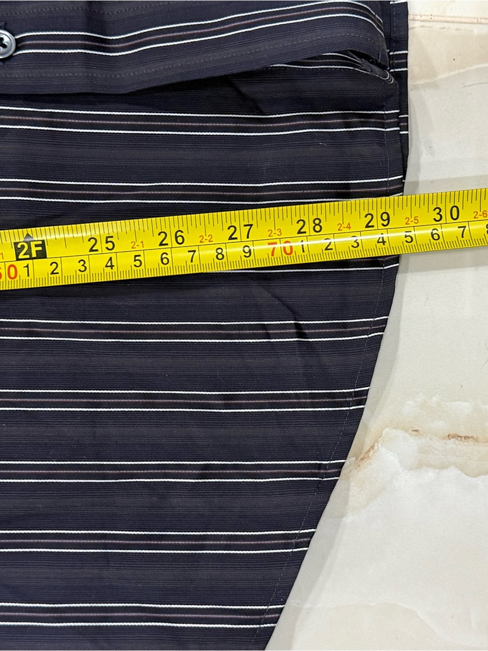 Express Men's Black Striped Dress Shirt - Picture 5 of 6